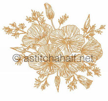 Load image into Gallery viewer, California Poppy Fold-over Clutch Purse and Wrist Clutch