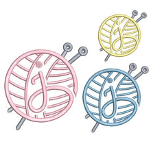 Load image into Gallery viewer, Knitting Monogram Letter J