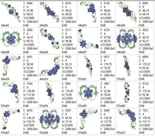 Load image into Gallery viewer, Blue Dew Borders and Corners Flowers