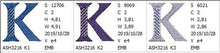 Load image into Gallery viewer, Tudor Monogram Letters K
