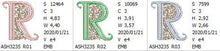 Load image into Gallery viewer, French Knot Monogram R
