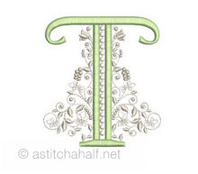 Load image into Gallery viewer, French Knot Monogram T

