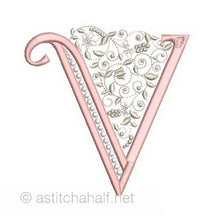 Load image into Gallery viewer, French Knot Monogram V
