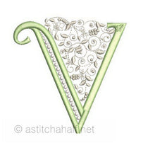 Load image into Gallery viewer, French Knot Monogram V
