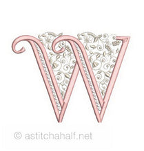 Load image into Gallery viewer, French Knot Monogram W
