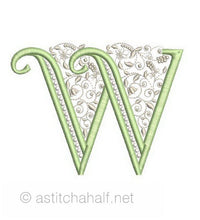 Load image into Gallery viewer, French Knot Monogram W
