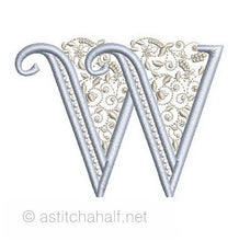 Load image into Gallery viewer, French Knot Monogram W
