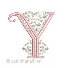 Load image into Gallery viewer, French Knot Monogram Y
