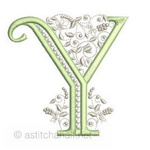 Load image into Gallery viewer, French Knot Monogram Y
