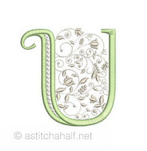Load image into Gallery viewer, French Knot Monogram U
