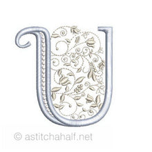Load image into Gallery viewer, French Knot Monogram U

