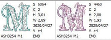 Load image into Gallery viewer, Floraison Monogram Letter M
