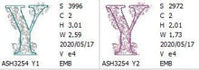 Load image into Gallery viewer, Floraison Monogram Letter Y
