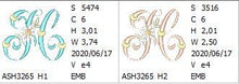 Load image into Gallery viewer, Summer Dance Monogram Letter H
