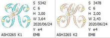Load image into Gallery viewer, Summer Dance Monogram Letter K
