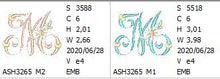 Load image into Gallery viewer, Summer Dance Monogram Letter M

