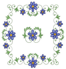Load image into Gallery viewer, Blue Dew Borders and Corners Flowers

