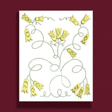 Load image into Gallery viewer, Twining Floral 01 Redwork

