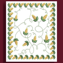 Load image into Gallery viewer, Twining Floral 01 Redwork
